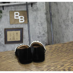 NWT On 34th Womens Sarrya Pearl Mary-Jane Flats 10019682600 Black Velvet 5.5M thumbnail 9