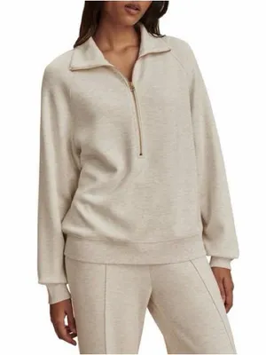 NWT Varley Selene 1/2 Zip doublesoft sweatshirt relaxed fit size small thumbnail 1