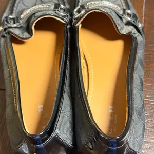 Coach Felisha Loafers Women 9.5B Black Signature Monogram Driving Moccasin Flat thumbnail 10