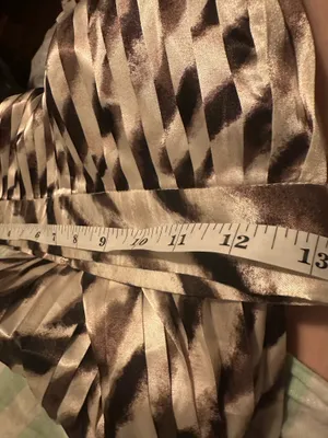 🖤 Lumière Abstract Zebra Pleated Satin Midi Skirt - Size S NWOT thumbnail 4