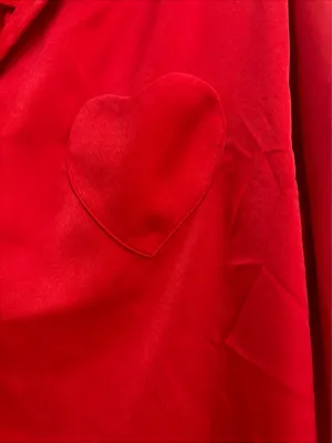 No boundaries New! Red Satin Heart Pocket Women's Pajama Set size L thumbnail 4