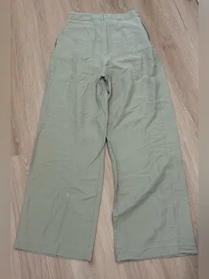 Zara Green Wide Leg Work Pants thumbnail 2