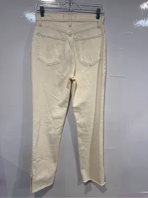 White‎ side split hem Abercrombie and Fitch 90s high rise jeans thumbnail 4