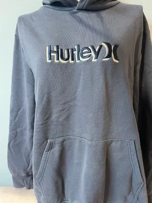 Gray Hurley hoodie with white and black logo, size XL #surf #skate thumbnail 3