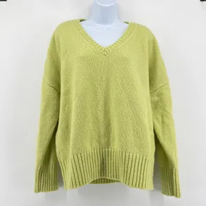 Favorite Daughter The William Sweater Citron Green V-Neck Wool Cashmere M EUC‎ thumbnail 4