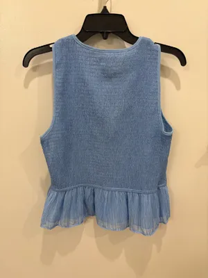 1. State Blouse Blue Sleeveless thumbnail 2