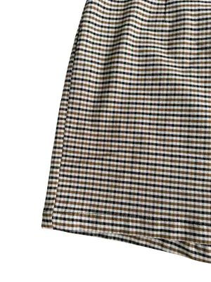 GARAGE Brown Plaid Zip Mini Skirt Size Medium thumbnail 4