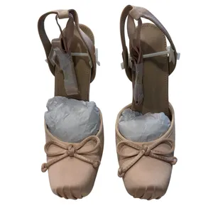 Women's Ballet Lace Up Heels in Nude, Size 6 thumbnail 3