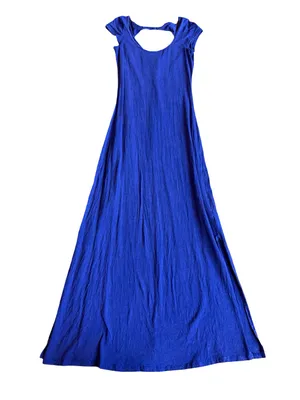 American Eagle Purple Stretchy Maxi Dress Short Sleeve Flowy Size Small Women's thumbnail 1