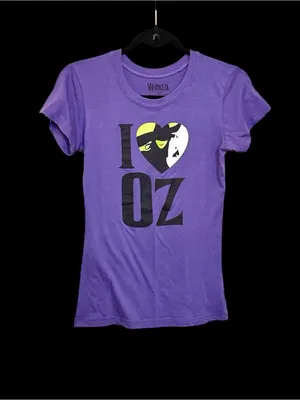 Wicked Musical "I Heart Oz" Purple Graphic T-Shirt Sz S NWOT thumbnail 2