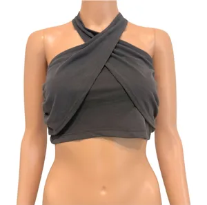 new Noisy May medium cropped halter top TS 3120 thumbnail 1