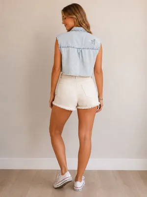 Mossimo Supply Co. Blue Denim Boyfriend Shirt thumbnail 2
