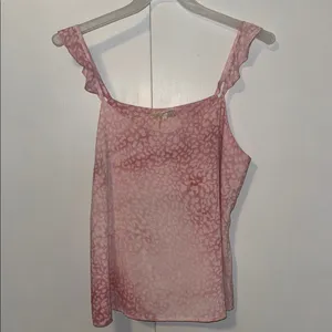 Mystree Tank Top Sleeveless Cami Ombre Pink Leopard Print Women’s L Large thumbnail 5