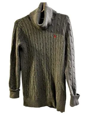 Ralph Lauren Cable Knit Turtleneck Sweater Size M thumbnail 1