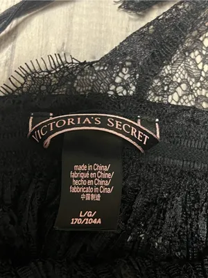 Victoria's Secret Black Eyelash Lace Pleated Babydoll Nightie Lingerie thumbnail 3