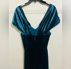 Miss Circle Velvet Corset Drees in Teal Blue Size XS thumbnail 5