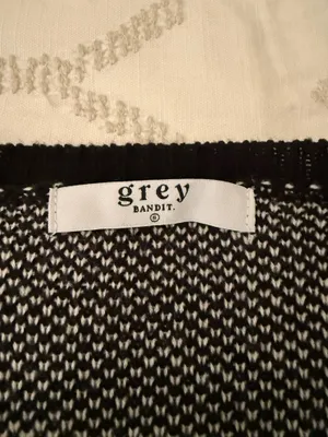 Grey Bandit Black & White Printed Sweater thumbnail 3