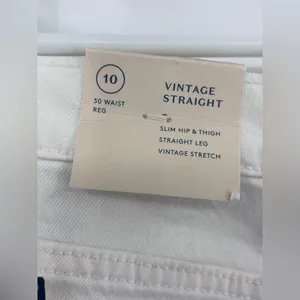Universal Thread Women's Off-White Straight Leg Jeans thumbnail 5