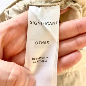 Significant Other Pleated Linen Tapered Pants Womens Size 2 Beige High Rise AU 6 thumbnail 6