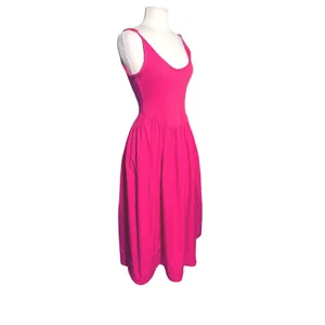 FREE PEOPLE Women’s Dylan Pink Ribknit Tank Top Midi Dress thumbnail 4