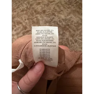 Aritzia Babaton Pointelle Open Knit Midi Tube Skirt Bodycon Neutral Patterned thumbnail 7