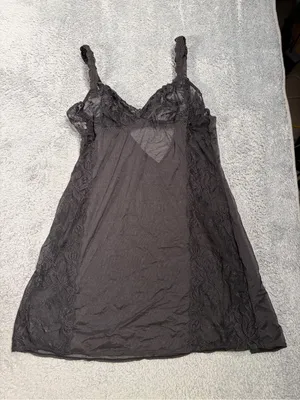 Victoria’s Secret Black Lace Slip Nightdress y2K medium thumbnail 1