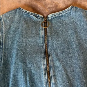 Free People Dress Womens 0 Blue Mini Denim Self Control Jean Puff Sleeve A Line thumbnail 8