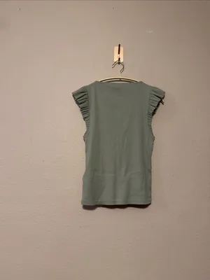 J.Crew Vintage Rib Ruffle Boatneck Tank Top Pale Surplus Green Size‎ Small thumbnail 6