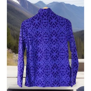 EUC Columbia Purple Patterned Half-Zip fleece top - size M‎ thumbnail 3
