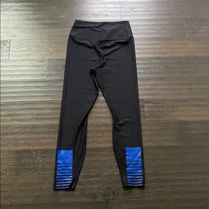 AIR FORCE Nike Leggings Womens Sz Large Black Blue Logo Air Force Falcons thumbnail 5