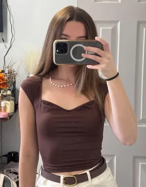 Hollister Brown Top thumbnail 1