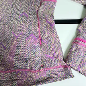 Lululemon Swiftly Tech Long Sleeve Crew Shirt Chevron Knit Purple Yellow Size 6 thumbnail 12
