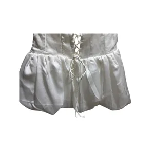 EVNL Bubble Hem Corset Laced Back Skort Mini Dress S 4 6 EUC thumbnail 8
