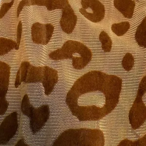 Motel Rocks Leopard Print Mesh Crop Top Long Sleeve Going Out Brown Tan Size XS thumbnail 6