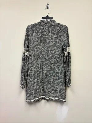 Free people boho floral lace midi dress long sleeve size 6 thumbnail 5