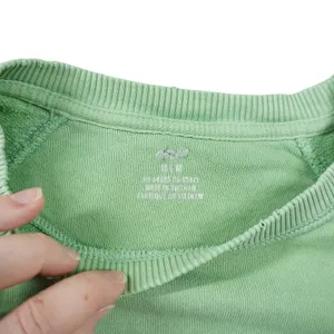 Aerie Take It‎ Easy Tiger Graphic Sweatshirt Sage Green Raglan Sleeve Womens M thumbnail 5