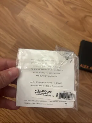 Alex & Ani Holiday Red Bow Beaded Bracelet thumbnail 3