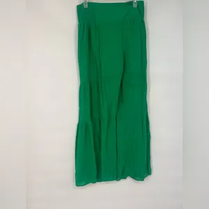 Nanette Lepore Vibrant Green Flared  layered flowy  Pants thumbnail 5