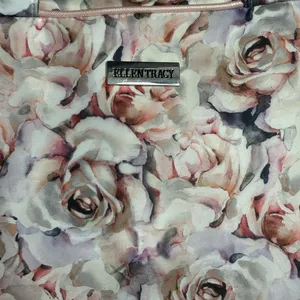 Ellen Tracy Pink and Cream‎ Floral Tote thumbnail 3