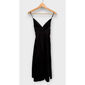 NWT ASTR the Label Lace-Up Cotton Poplin Midi Dress Size Small thumbnail 6