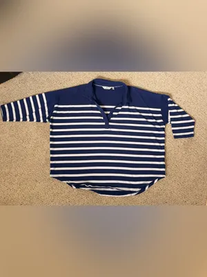 Vineyard‎ Vines XL Striped Deluxe Tee 3/4 Sleeve Modal Cotton Top Coastal Preppy thumbnail 2