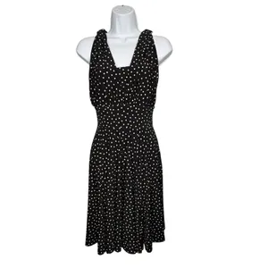 White House Black Market Convertible‎ Dress Women 0 Black Polka Dot Genius Retro thumbnail 13