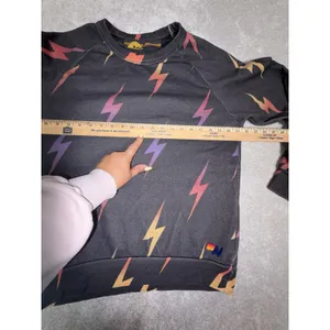 aviator nation lightning bolt sweatshirt all over print crew neck medium thumbnail 8