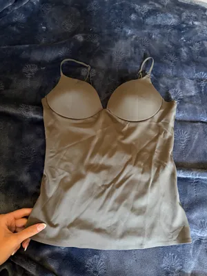 ZARA Polyamide Blend Top Gray Size Medium  thumbnail 3