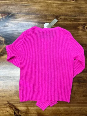 J. Crew Featherweight cashmere pointelle cardigan in Neon Pinks Size XS NWT thumbnail 13
