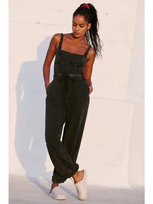 Free People Inbound Onesie - Black thumbnail 8