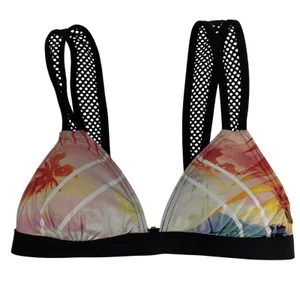 Rip Curl Palm Tree Sunset Swim Bikini Top Mesh Straps NWT MSRP‎ $45 Size XS thumbnail 3