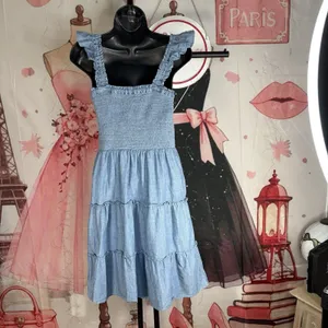 NWT J. Crew Chambray Smocked Tiered Cotton Sun Dress Sz S thumbnail 6