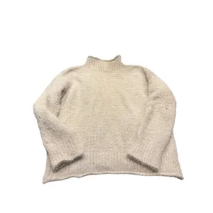 Rachel Zoe Cream Mock Neck Fuzzy Knit Sweater Size XS thumbnail 2