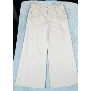 American Eagle Women 18 Super High Rise Wide Leg Baggy Pants Pleats Drape Hippie thumbnail 2